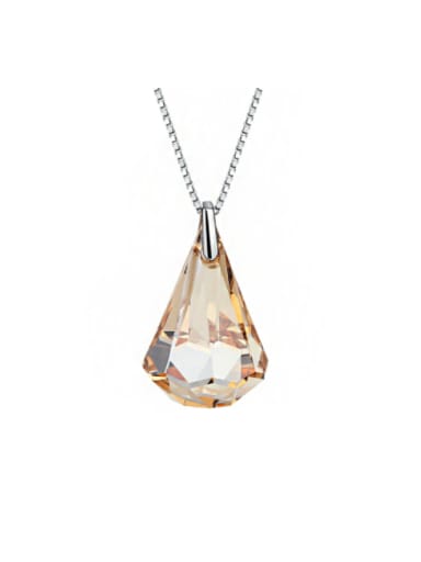 925 Sterling Silver Austrian Crystal Irregular Classic Necklace