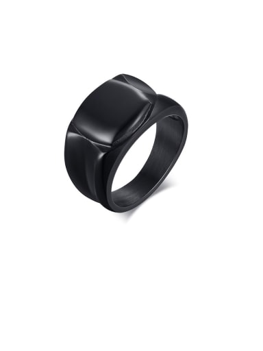 Titanium 12mm Men's Black Ring