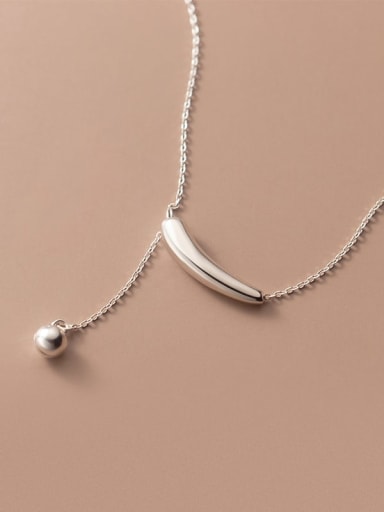925 Sterling Silver Tassel Minimalist Lariat Necklace