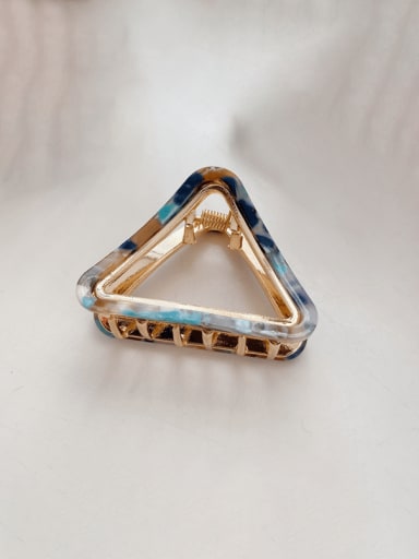 Alloy Cellulose Acetate Trend Hollow Triangle Jaw Hair Claw