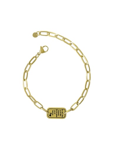 14K gold Alloy Geometric Vintage Link Bracelet
