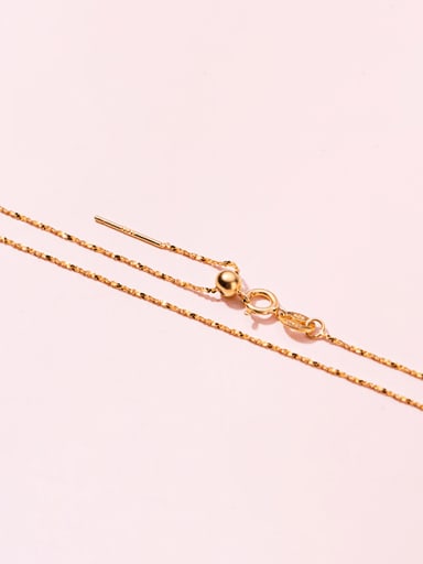 S925 silver Gypsophila Chain Gold 925 Sterling Silver Minimalist Twisted Serpentine Box  Chain   Without Pendant Nude Chain Women