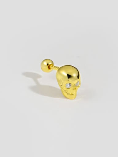 925 Sterling Silver Skull Vintage Stud Earring