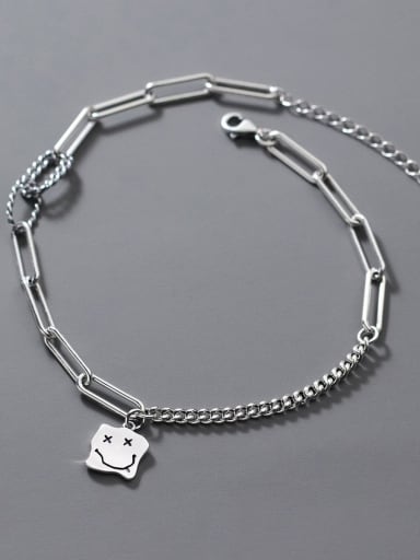 925 Sterling Silver Geometric Cute  Anklet