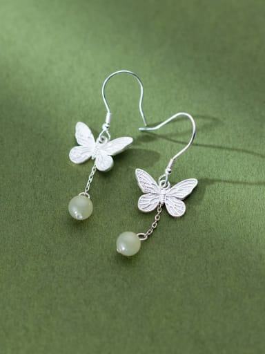 925 Sterling Silver Butterfly Trend Hook Earring