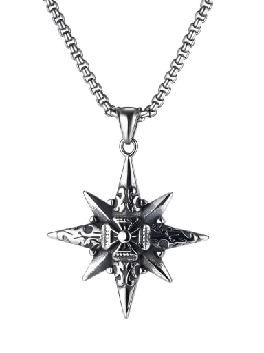 Titanium Steel Star Hip Hop Regligious Necklace