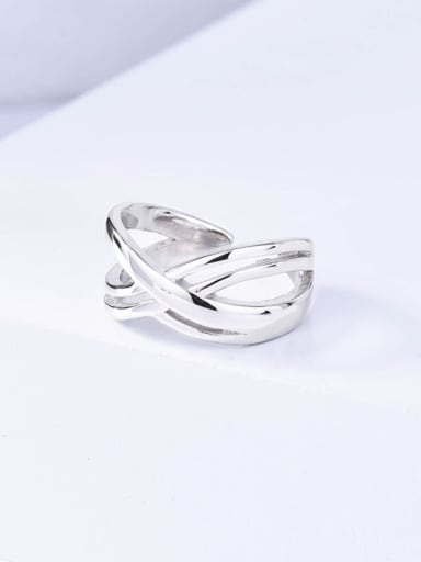 Rd0083 platinum 925 Sterling Silver Geometric Vintage Band Ring
