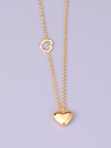 Titanium Smooth Heart  Necklace