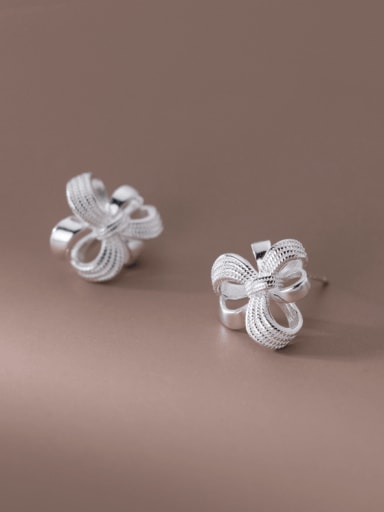 custom 925 Sterling Silver Flower Trend Stud Earring