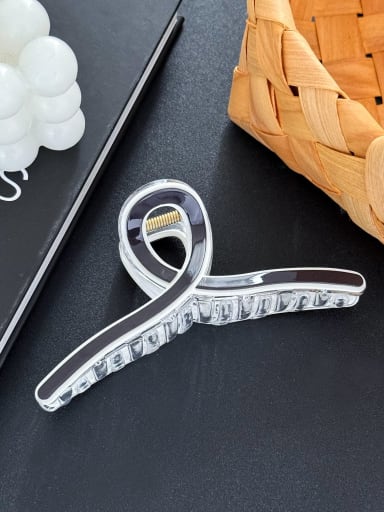 Black shark clip 13cm Cellulose Acetate Trend Geometric Alloy Resin Multi Color Jaw Hair Claw