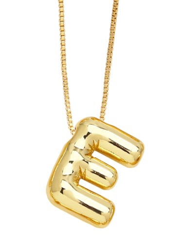 Brass Letter Minimalist Necklace