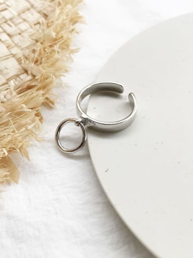 925 Sterling Silver Smooth Irregular Minimalist Free Size Ring