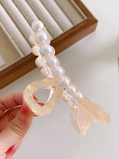 Cellulose Acetate Trend Fish Imitation Pearl Jaw Hair Claw