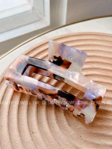 Colorful powder 9.7cm Cellulose Acetate Trend Geometric Alloy Multi Color Jaw Hair Claw
