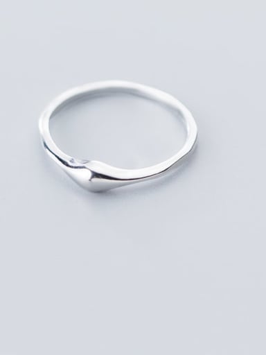 925 Sterling Silver Minimalist Irregular Smooth Free Size Ring