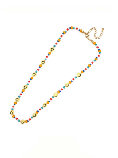Miyuki Millet Bead Multi Color Smiley Bohemia Handmade Beaded Necklace