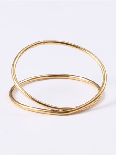 Gold 6 a58 Titanium Round Minimalist Midi Ring
