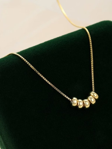925 Sterling Silver Bead Geometric Minimalist Necklace