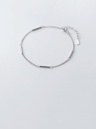 925 Sterling Silver Minimalist Fashion chain Link Bracelet