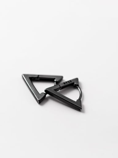 Triangle 925 Sterling Silver Geometric Minimalist Huggie Earring