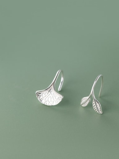 925 Sterling Silver Leaf Cute Stud Earring