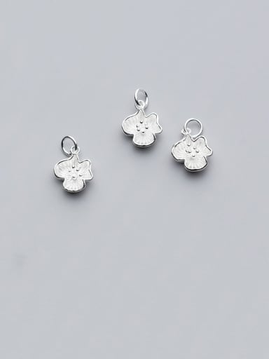 925 Sterling Silver With  Minimalist Flower Pendant  DIY Jewelry Accessories