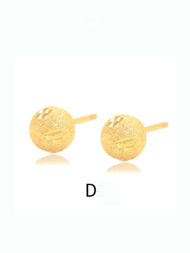 Section D Alloy Round  Ball Minimalist Stud Earring