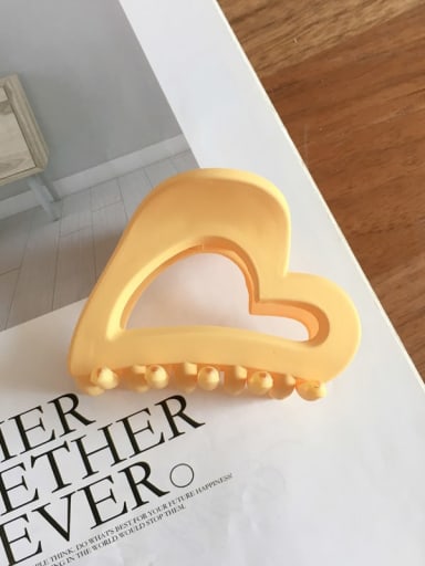 Cellulose Acetate Minimalist Hollow Heart Jaw Hair Claw