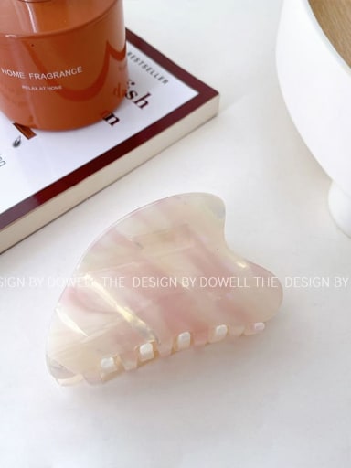 Korean Pink 8.8cm Cellulose Acetate Trend Geometric Alloy Multi Color Jaw Hair Claw