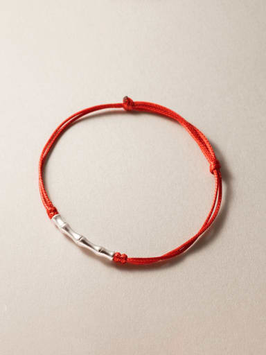 925 Sterling Silver Geometric Minimalist Handmade Weave Bracelet