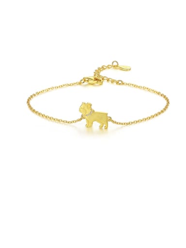 925 sterling silver simple cute Dog Bracelet
