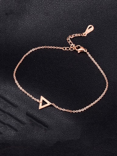 custom Titanium Triangle Minimalist Link Bracelet