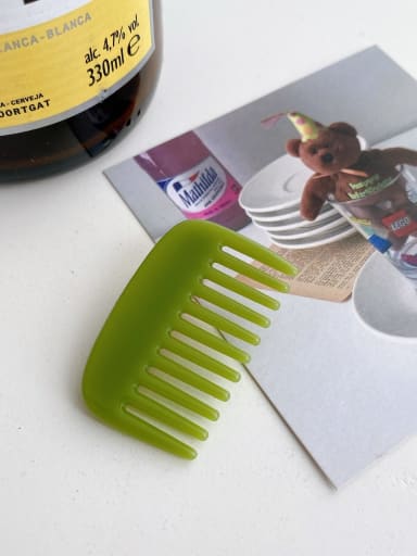 Aqua Green Cellulose Acetate Trend Geometric Multi Color Hair Comb