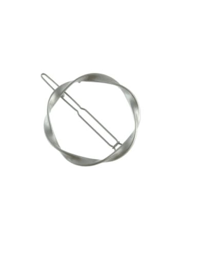 Mist Platinum Alloy Minimalist Round  Hair Pin