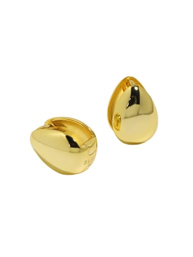 18K Gold 925 Sterling Silver Water Drop Minimalist Stud Earring