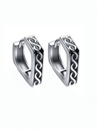 Titanium Steel Geometric Hip Hop Stud Earring