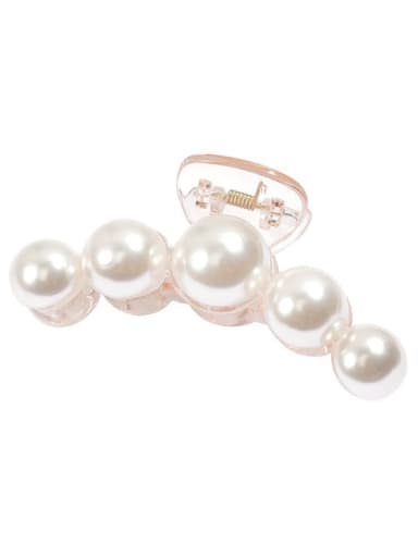 Alloy  Cellulose Acetate MinimalistImitation Pearl Jaw Hair Claw