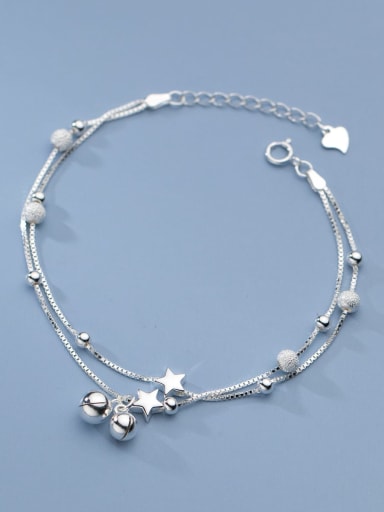 custom 925 Sterling Silver Star Minimalist Strand Bracelet