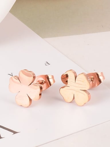 Titanium Flower Minimalist Stud Earring