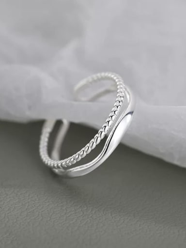 custom 925 Sterling Silver Geometric Minimalist Stackable Ring