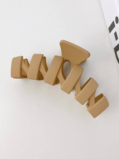 Light brown wave 10.5cm Alloy Resin Trend Geometric Jaw Hair Claw