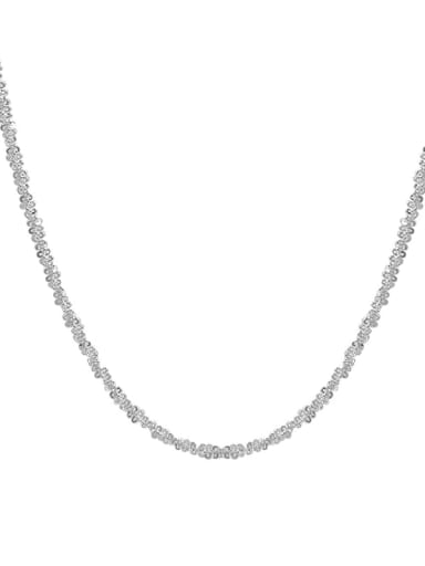 45cm long 925 Sterling Silver Irregular Minimalist Chain