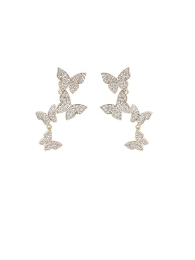 Alloy With Imitation Gold Plated Fashion Bowknot Drop Earrings