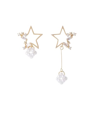 Alloy With Gold Plated Simplistic Star Drop Earrings