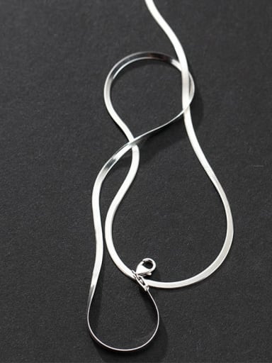 925 Sterling Silver Snake Minimalist Necklace