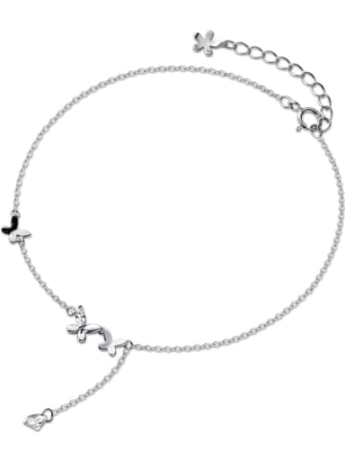 925 Sterling Silver  Minimalist  Shell  Butterfly Anklet