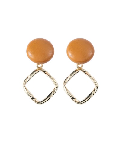 Alloy With Imitation Gold Plated Simplistic Geometric Drop Earrings