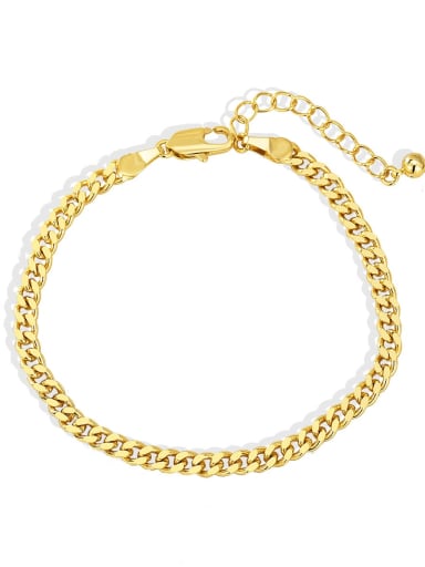Brass Geometric Minimalist Link Bracelet
