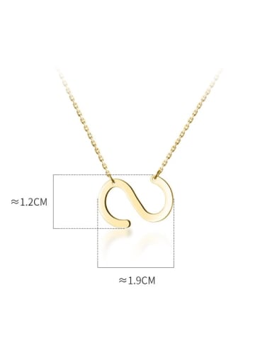925 Sterling Silver Letter Minimalist  pendant Necklace