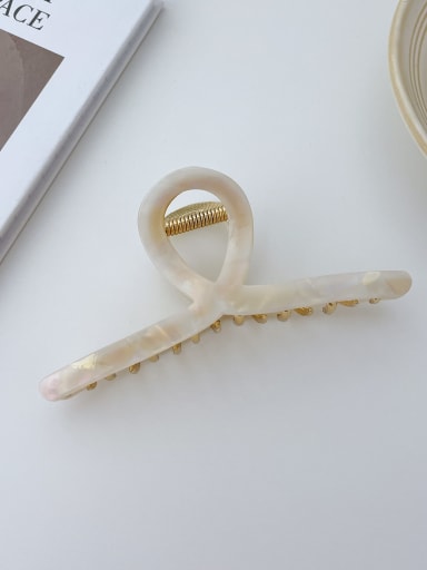 Colorful white 11.6cm Cellulose Acetate Trend Geometric Alloy Jaw Hair Claw